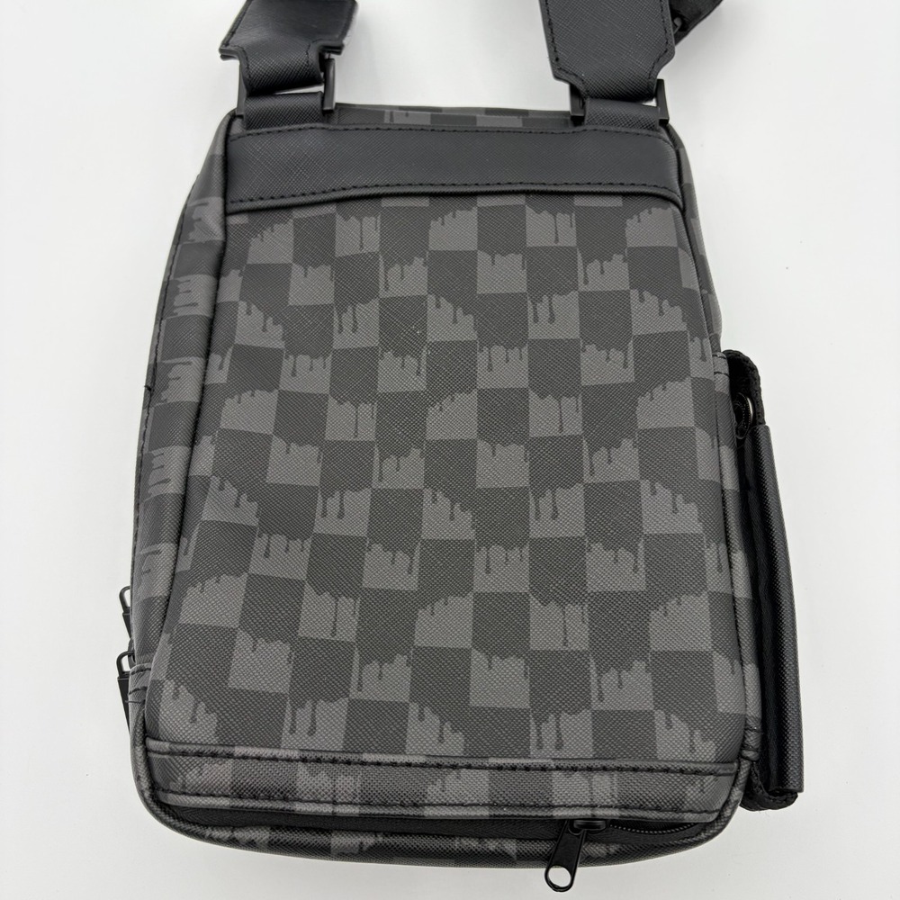 Sprayground Limited Edition Checker Reflective Shark Sling Bag Hangover RARE! - Picture 5 of 9